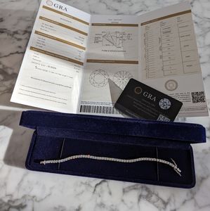Certified 5.5 carat Moissanite Tennis Bracelet Just Like Flawless Diamonds